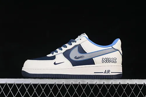 All Categories Nk Air Force 1 Air Force Series Nk Air Force 1 Low Air Force Low Nike Air Force 1'07 Low Beige and Blue Splicing Air Force One Low Casual Sneakers JP8028-067